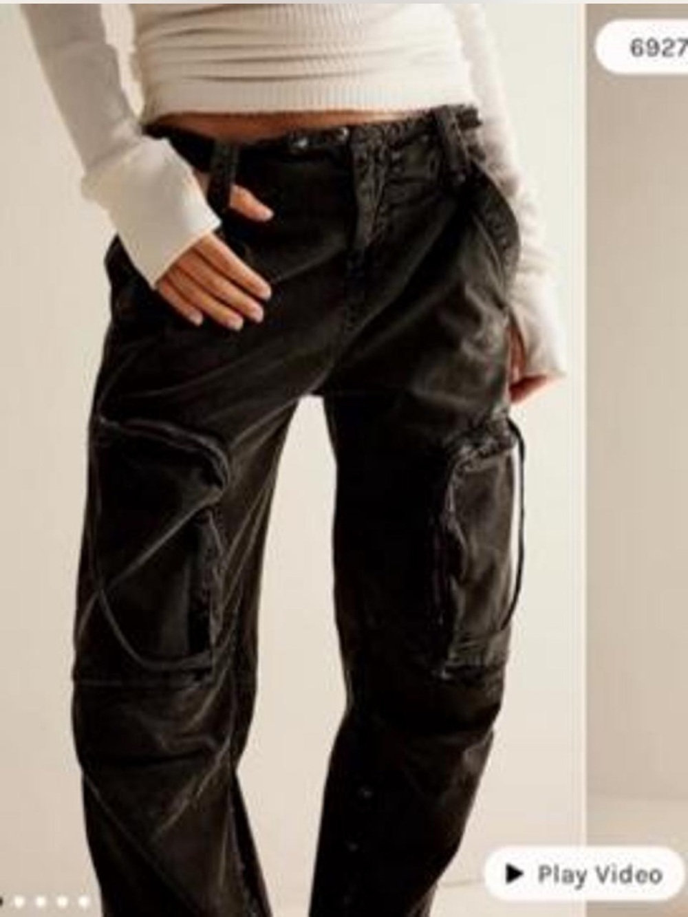 🖤 Free People "Can't Compare" Slouch Pants (Washed Black)